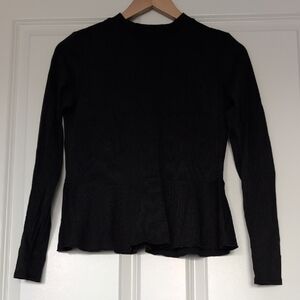 SPANX Swim Pique Long Sleeve Sun Swim Shirt In Black